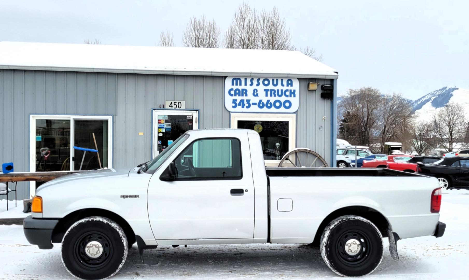 2003 Silver /Black Ford Ranger XL (1FTYR10D63P) with an 2.3L I4 engine, 5 Speed Manual transmission, located at 450 N Russell, Missoula, MT, 59801, (406) 543-6600, 46.874496, -114.017433 - One Owner. Great running 2WD Truck. 5 Speed manual Transmission. Air Conditioning. Bed Liner. This vehicle is 20 years old and is not eligible for lending through our finance companies. - Photo#0